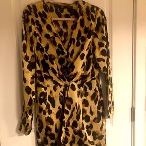 Leopard Knot Front Dress